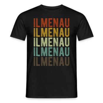 Ilmenau City Retro Vintage - T-shirt homme - noir - Devant - AI Model Male 178 light (178cm)