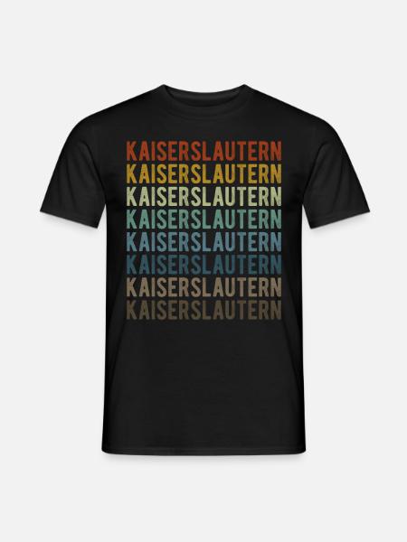 Kaiserslautern Stadt Retro Vintage - Männer T-Shirt - Schwarz