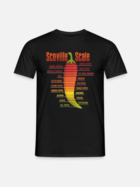 Scoville Scale Habanero Chili Amateurs - T-shirt homme - noir