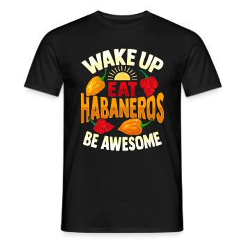 Habanero rote Paprika Scoville Chili-Liebhaber - Männer T-Shirt - Schwarz - Vorne - AI Model Male 178 light (178cm)
