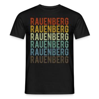 Rauenberg Stadt Retro Vintage - Men's T-Shirt - black - Front - AI Model Male 178 light (178cm)