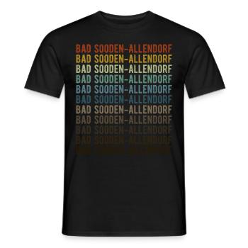 Bad Sooden-Allendorf Ville Rétro Vintage - T-shirt homme - noir - Devant - AI Model Male 178 light (178cm)