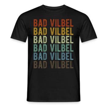 Bad Vilbel Stadt Retro Vintage - Männer T-Shirt - Schwarz - Vorne - AI Model Male 178 light (178cm)