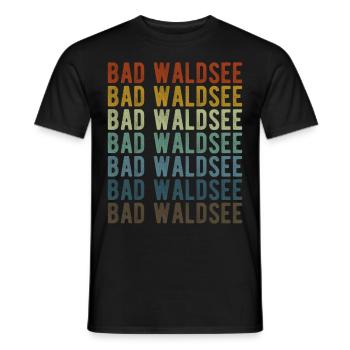Bad Waldsee Stadt Retro Vintage - Männer T-Shirt - Schwarz - Vorne - AI Model Male 178 light (178cm)