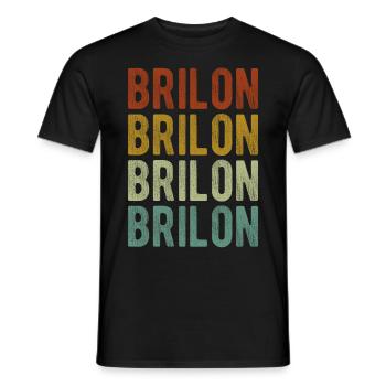 Brilon Stadt Retro Vintage - Männer T-Shirt - Schwarz - Vorne - AI Model Male 178 light (178cm)
