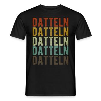 Datteln Stadt Retro Vintage - Männer T-Shirt - Schwarz - Vorne - AI Model Male 178 light (178cm)