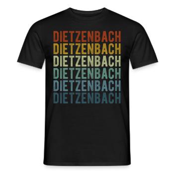 Dietzenbach Stadt Retro Vintage - Männer T-Shirt - Schwarz - Vorne - AI Model Male 178 light (178cm)