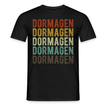 Dormagen Stadt Retro Vintage - Männer T-Shirt - Schwarz - Vorne - AI Model Male 178 light (178cm)