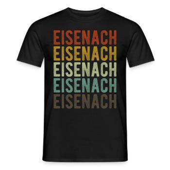 Eisenach Stadt Retro Vintage - Männer T-Shirt - Schwarz - Vorne - AI Model Male 178 light (178cm)