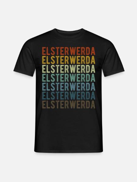 Elsterwerda Stadt Retro Vintage - Männer T-Shirt - Schwarz