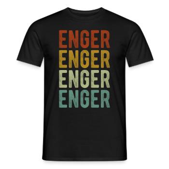 Enger Stadt Retro Vintage - Männer T-Shirt - Schwarz - Vorne - AI Model Male 178 light (178cm)