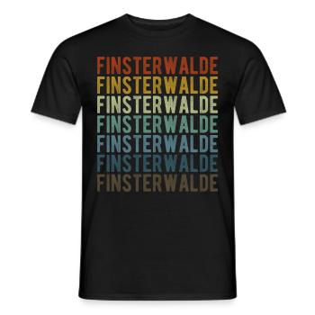 Finsterwalde Stadt Retro Vintage - Männer T-Shirt - Schwarz - Vorne - AI Model Male 178 light (178cm)