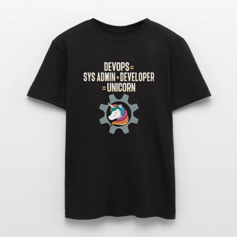 Sys-Admin Developer Devops Engineer Unicorn Men's T-Shirt