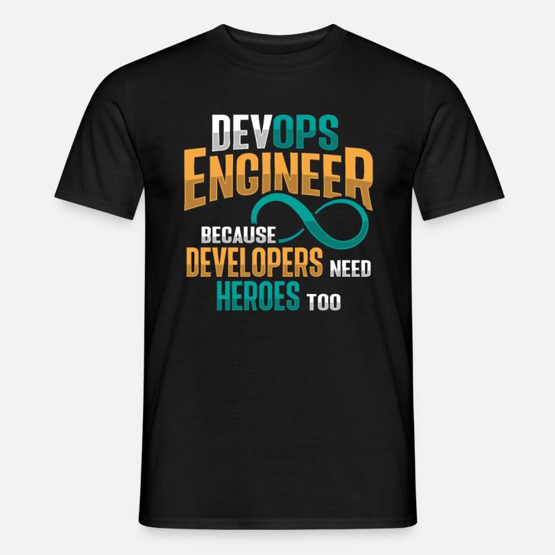 Sys-Admin Developer Devops Engineer - Men’s T-shirt - black