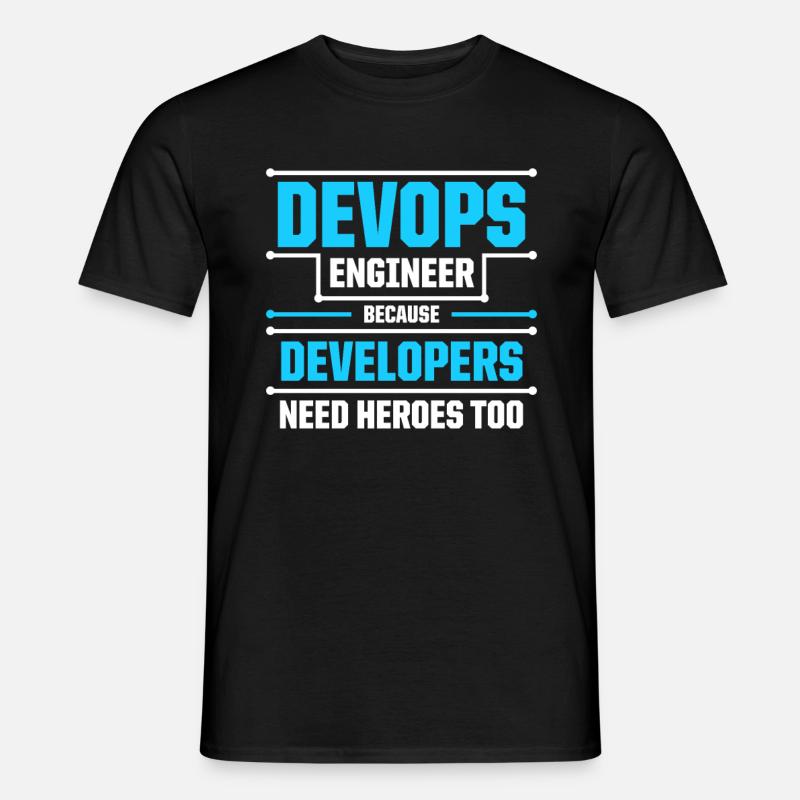 Sys-Admin Developer Devops Engineer - Men’s T-shirt - black