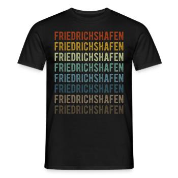 Friedrichshafen Stadt Retro Vintage - Männer T-Shirt - Schwarz - Vorne - AI Model Male 178 light (178cm)