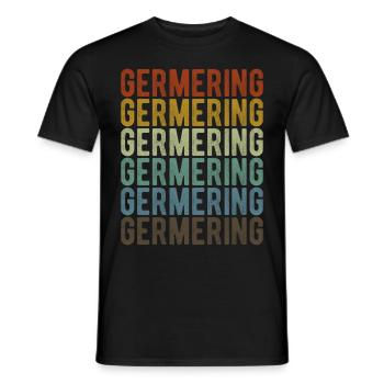 Germering City Retro Vintage - Men's T-Shirt - black - Front - AI Model Male 178 light (178cm)