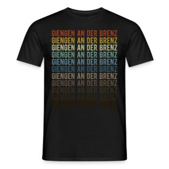 Giengen an der Brenz Stadt Retro Vintage - Men's T-Shirt - black - Front - AI Model Male 178 light (178cm)