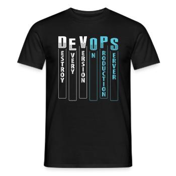 Devops Sys-Admin Entwickler - Männer T-Shirt - Schwarz - Vorne - AI Model Male 178 light (178cm)