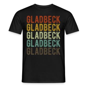 Gladbeck City Rétro Vintage - T-shirt homme - noir - Devant - AI Model Male 178 light (178cm)