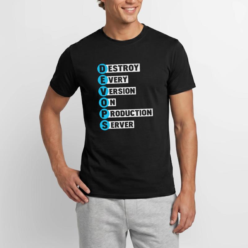 Devops Sys-Admin Developer Heroes Conception T-shirt homme