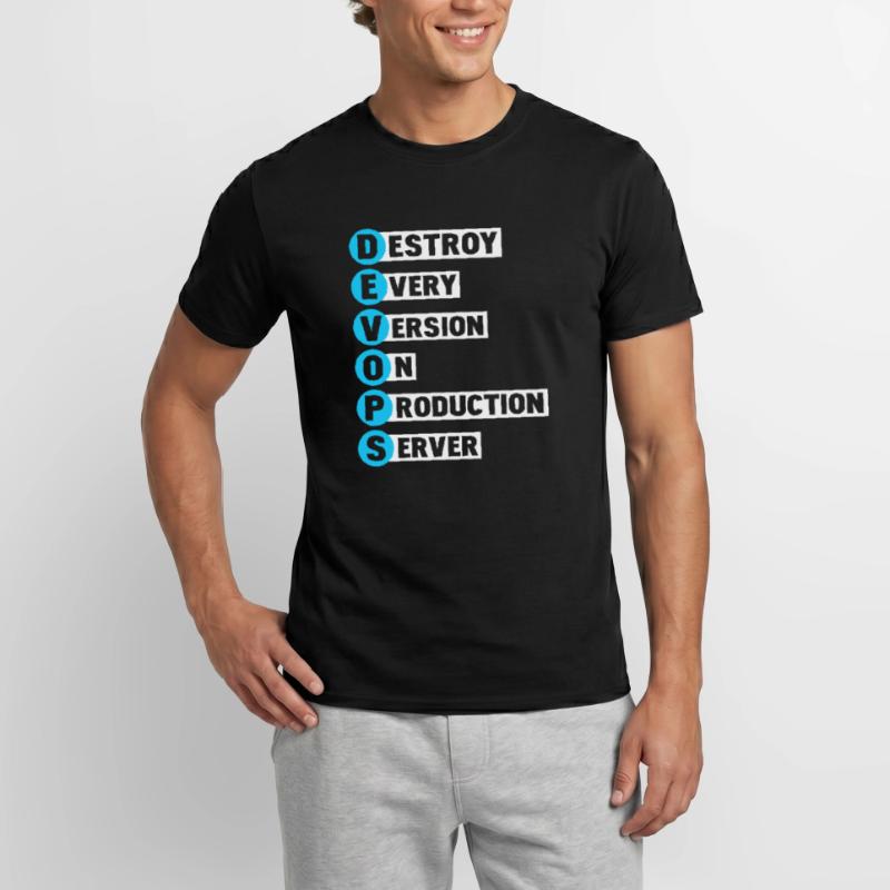 Devops Sys-Admin Developer Heroes Design Men's T-shirt