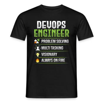 Devops Sys-Admin Entwickler - Männer T-Shirt - Schwarz - Vorne - AI Model Male 178 light (178cm)