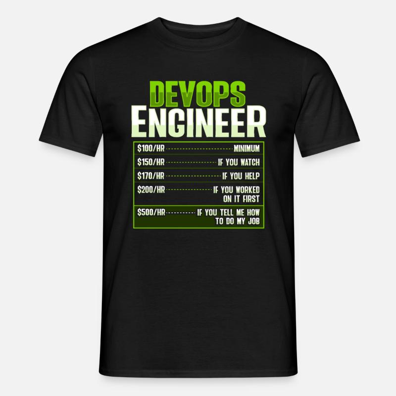Devops Sys-Admin Entwickler - Männer T-Shirt - Schwarz