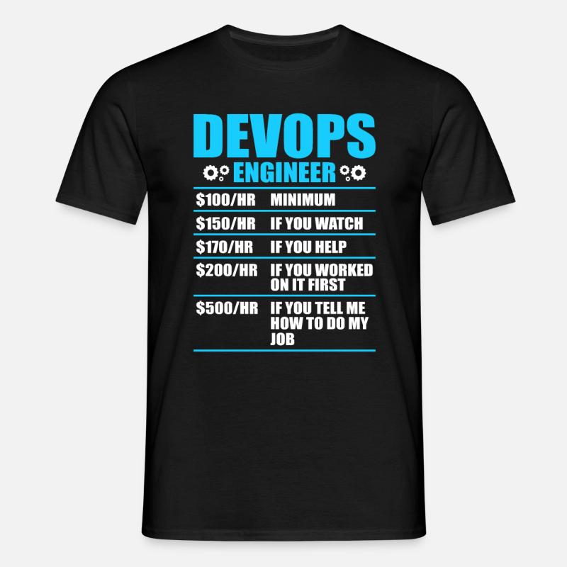 Développeur Devops Sys-Admin - T-shirt Homme - noir