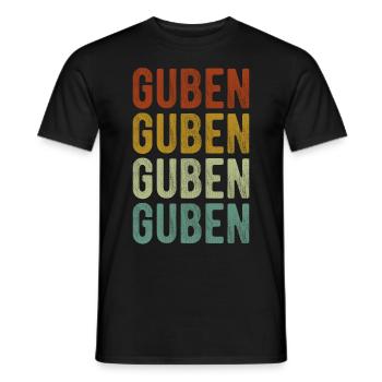 Guben Stadt Retro Vintage - Männer T-Shirt - Schwarz - Vorne - AI Model Male 178 light (178cm)