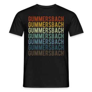 Gummersbach Stadt Retro Vintage - Männer T-Shirt - Schwarz - Vorne - AI Model Male 178 light (178cm)