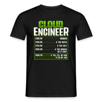 Sys-Admin und Entwickler Cloud-Devops-Ingenieur - Männer T-Shirt - Schwarz - Vorne - AI Model Male 178 light (178cm)