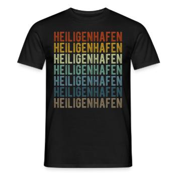 Heiligenhafen Stadt Retro Vintage - Männer T-Shirt - Schwarz - Vorne - AI Model Male 178 light (178cm)