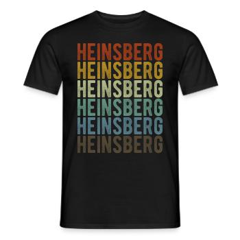 Heinsberg Stadt Retro Vintage - Männer T-Shirt - Schwarz - Vorne - AI Model Male 178 light (178cm)