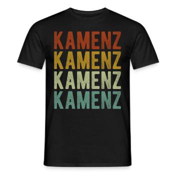Kamenz Stadt Retro Vintage - Männer T-Shirt - Schwarz - Vorne - AI Model Male 178 light (178cm)