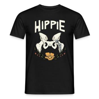 Articulation de la hanche hippie - T-shirt homme - noir - Devant - AI Model Male 178 light (178cm)
