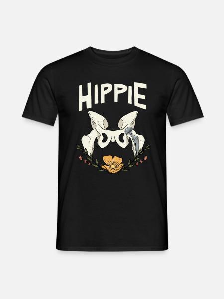 Hippie hip joint - Men's T-Shirt - black