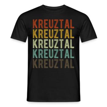 Kreuztal Stadt Retro Vintage - Männer T-Shirt - Schwarz - Vorne - AI Model Male 178 light (178cm)