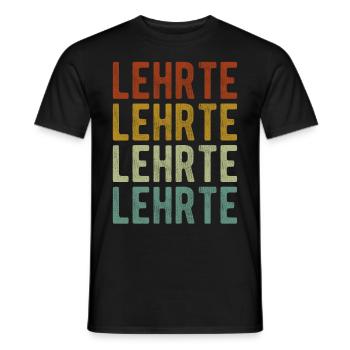 Lehrte Stadt Retro Vintage - Männer T-Shirt - Schwarz - Vorne - AI Model Male 178 light (178cm)