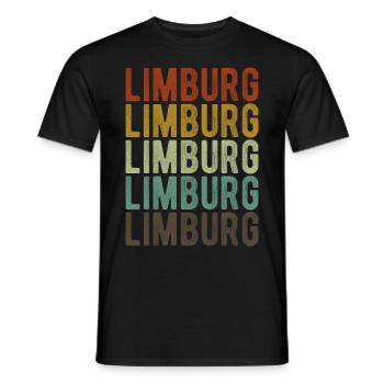 Limburg Stadt Retro Vintage - Männer T-Shirt - Schwarz - Vorne - AI Model Male 178 light (178cm)