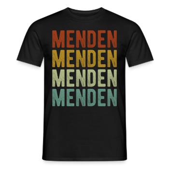 Menden Stadt Retro Vintage - Männer T-Shirt - Schwarz - Vorne - AI Model Male 178 light (178cm)