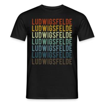 Ludwigsfelde Stadt Retro Vintage - Männer T-Shirt - Schwarz - Vorne - AI Model Male 178 light (178cm)