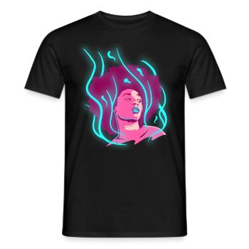 Afro Girl Black Story Melanin Black St - Men's T-Shirt - black - Front - AI Model Male 178 light (178cm)