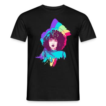 Afro Girl Gay Pride Black Story Melanin - Men's T-Shirt - black - Front - AI Model Male 178 light (178cm)