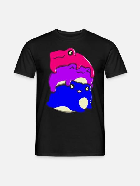 Bisexueller Stolz Froschhaufen Bisexuelle Flagge B - Mænd T-shirt - sort