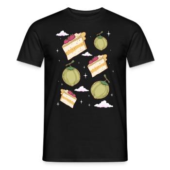 Angelcore Aesthetic Strawberry Cake Coconut - Men's T-Shirt - black - Front - AI Model Male 178 light (178cm)
