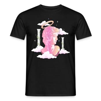 Angelcore Aesthetic Angel David Michelangelo Griec - Männer T-Shirt - Schwarz - Vorne - AI Model Male 178 light (178cm)
