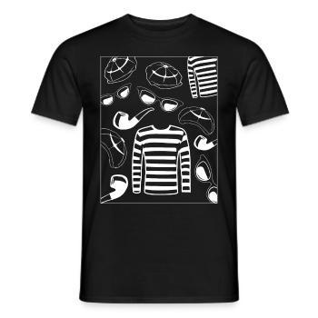 Beatnik Fashion Style 50s 60s Vintage Retro St - Men's T-Shirt - black - Front - AI Model Male 178 light (178cm)