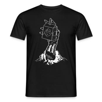 Zombiecore Ästhetisches Skelett Hand Erdbeermilch - Männer T-Shirt - Schwarz - Vorne - AI Model Male 178 light (178cm)