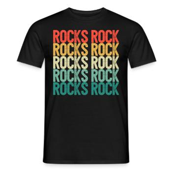 Funny Rock Hunting Geologist Rock Hunter - Men's T-Shirt - black - Front - AI Model Male 178 light (178cm)